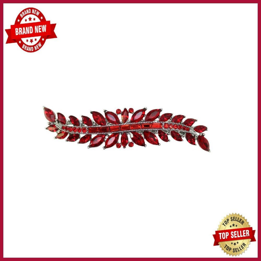 Sparkling Marquise Rhinestone Crystal Floral Hair Barrette
